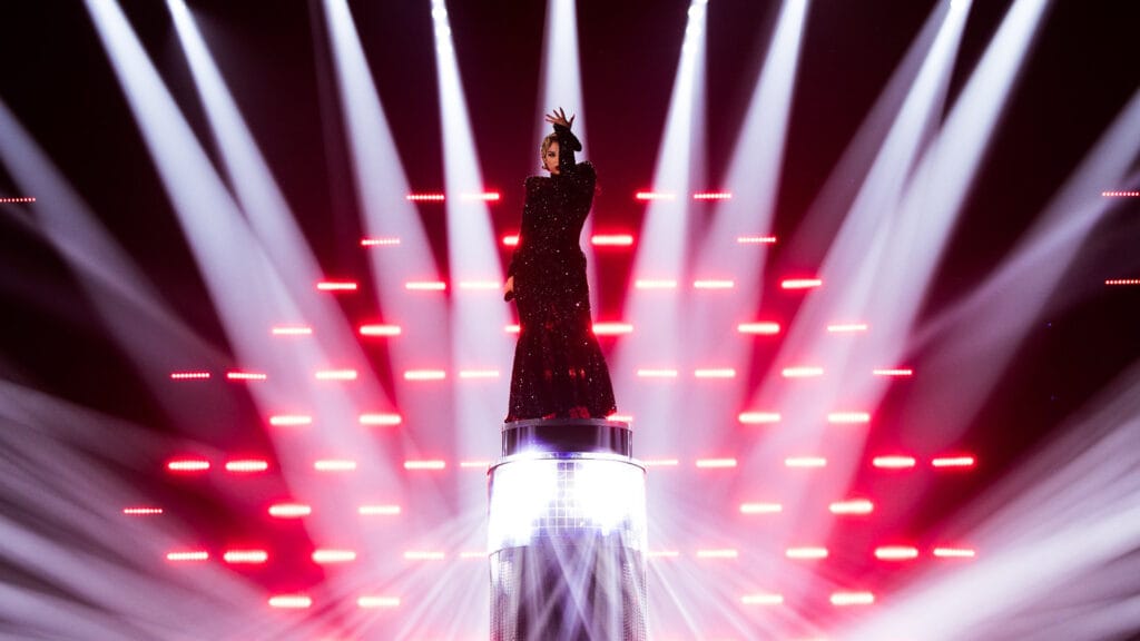 la zarra 1ère répétition sur la scène de l'Eurovision